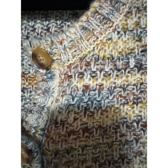 Coldwater Creek Multi Color Space Dye Knit Button Front Cardigan Sweater - Picture 2 of 7